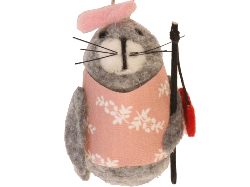 Vilten hanger zeehond met hart