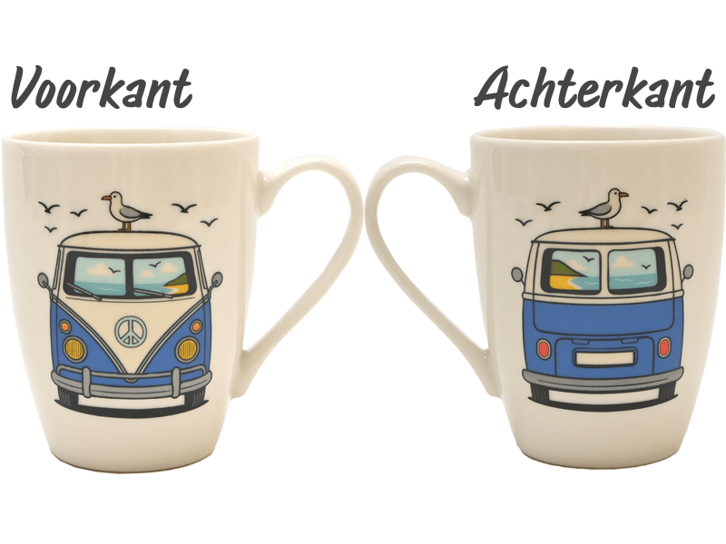 Mok Surfbus met meeuw 350ml