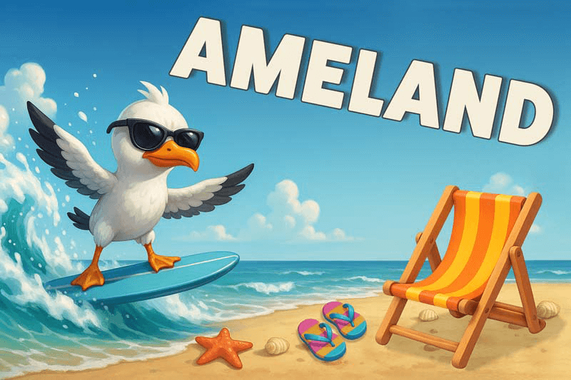 Magneet Surfmeeuw AMELAND