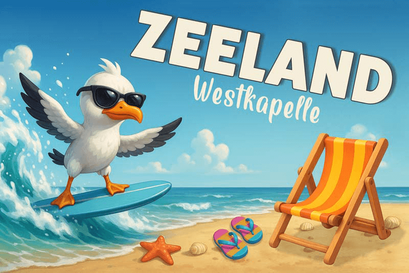 Magneet Surfmeeuw WESTKAPELLE