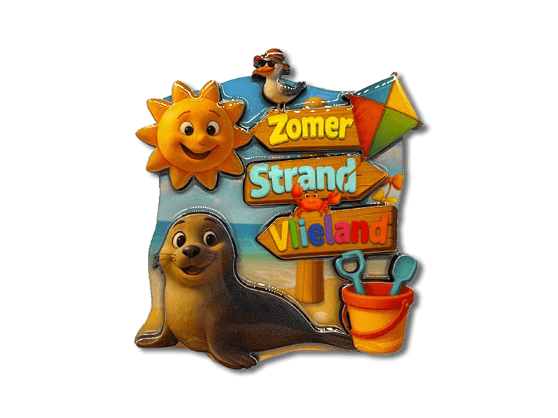 Magneet MDF Zeehond VLIELAND