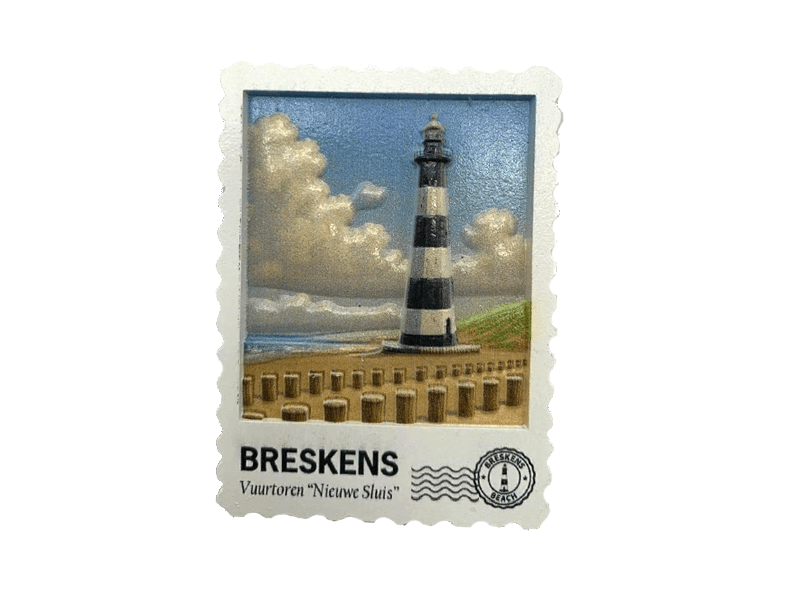 Magneet postzegel 3D BRESKENS
