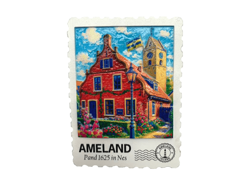 Magneet postzegel 3D AMELAND Nes