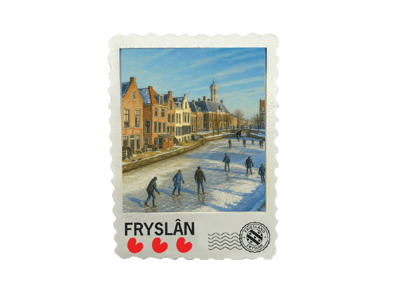 Magneet postzegel 3D FRIESLAND Scha