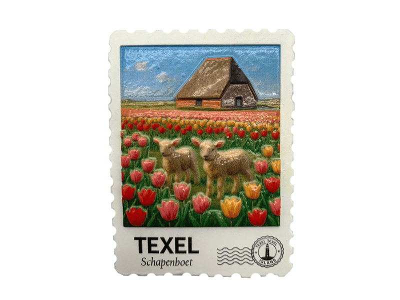 Magneet postzegel 3D TEXEL Schaap
