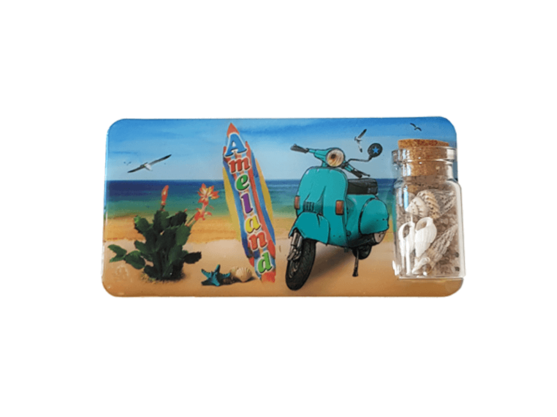 Magneet met flesje zand AMELAND Magneet met flesje zand AMELAND