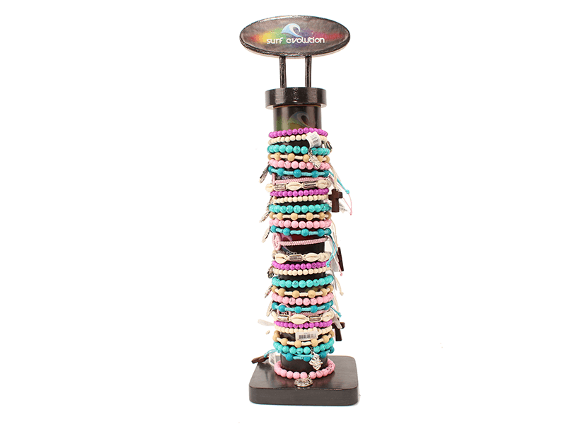 96 turq./roze armbandjes met zilver 96 turq./roze armbandjes met zilver