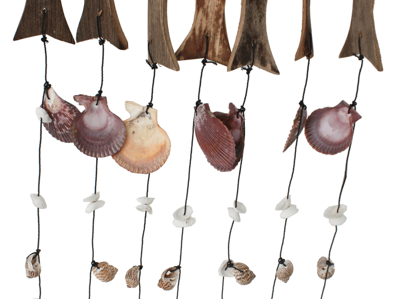 Hanger bootje met schelpen groot Hanger bootje met schelpen groot