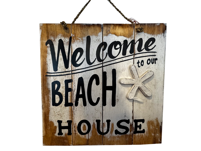 Bord hout Welcome to 40x40cm Bord hout Welcome to 40x40cm