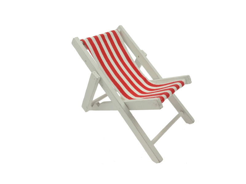 Beachchair red and white Beachchair red and white
