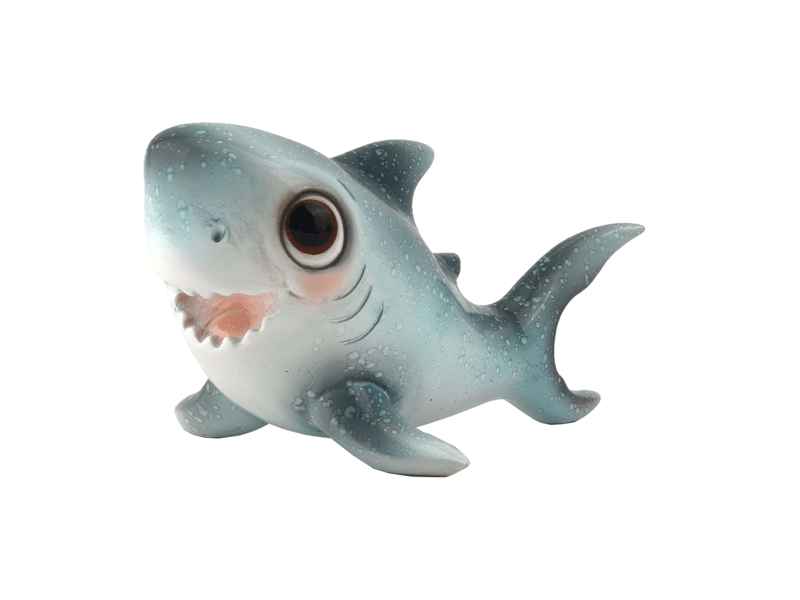 Haai blauw, hoogte 9cm