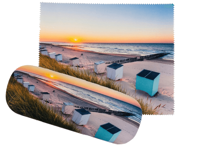 Brillenkoker met doekje Strand Brillenkoker met doekje Strand
