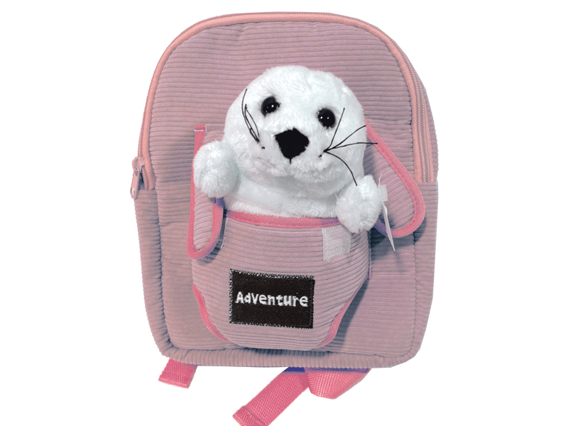 Rugzak roze met witte zeehond