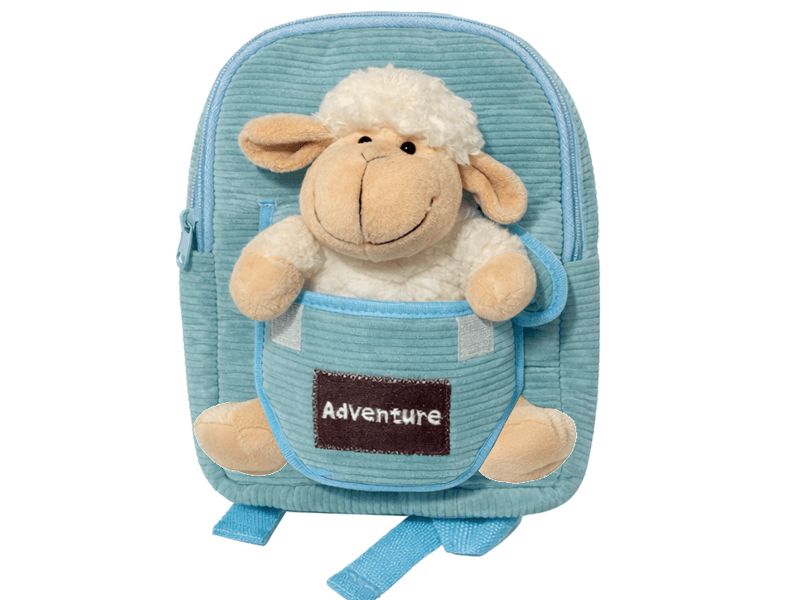 Rugzak blauw met schaapje