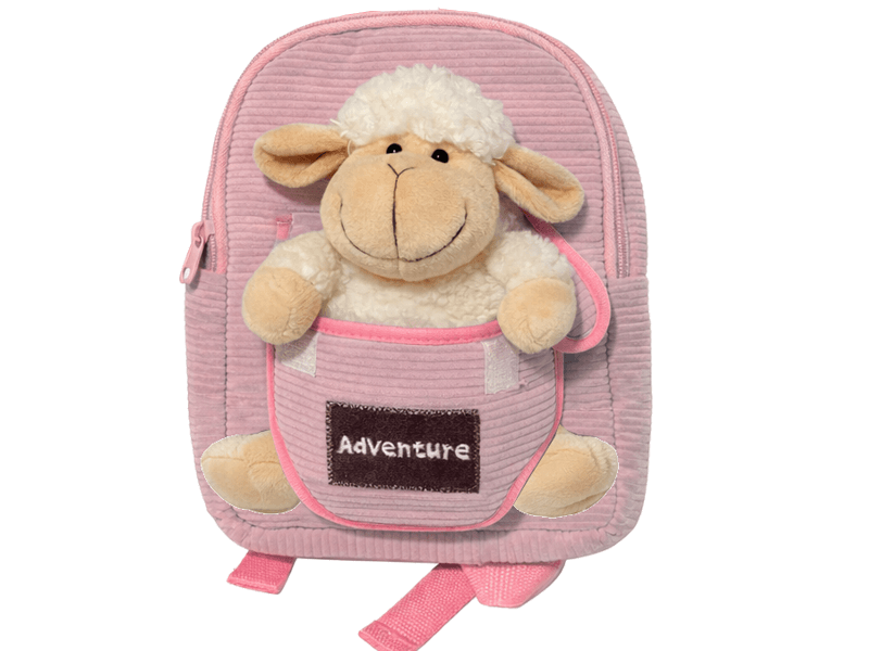 Rugzak roze met schaapje