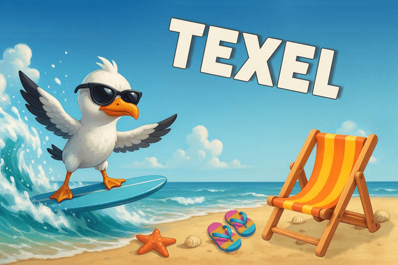 Magneet Surfmeeuw TEXEL