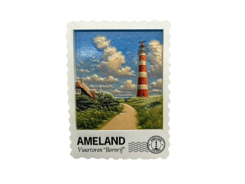 Magneet postzegel 3D AMELAND VT