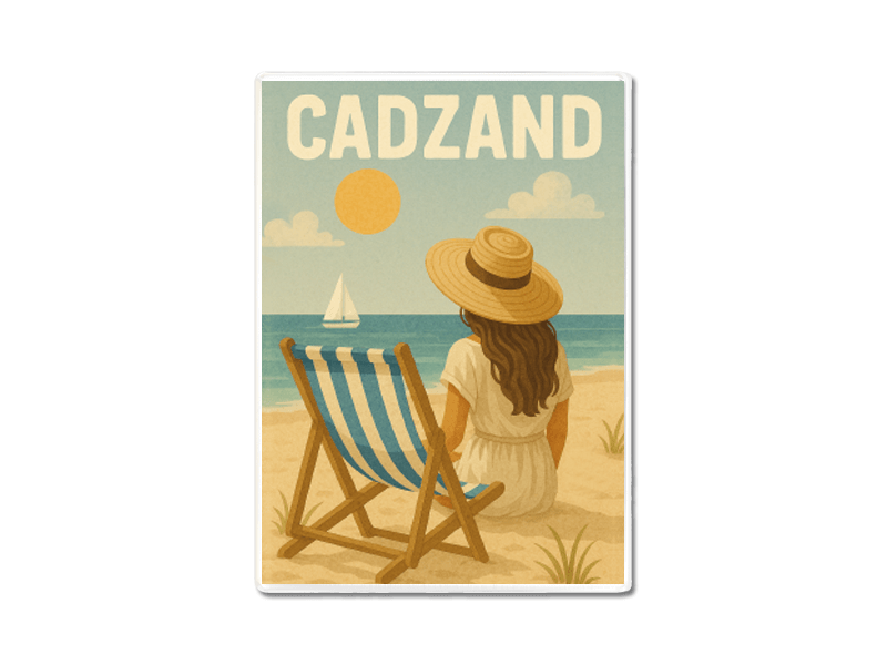 Koelkastmagn CADZAND retro strand