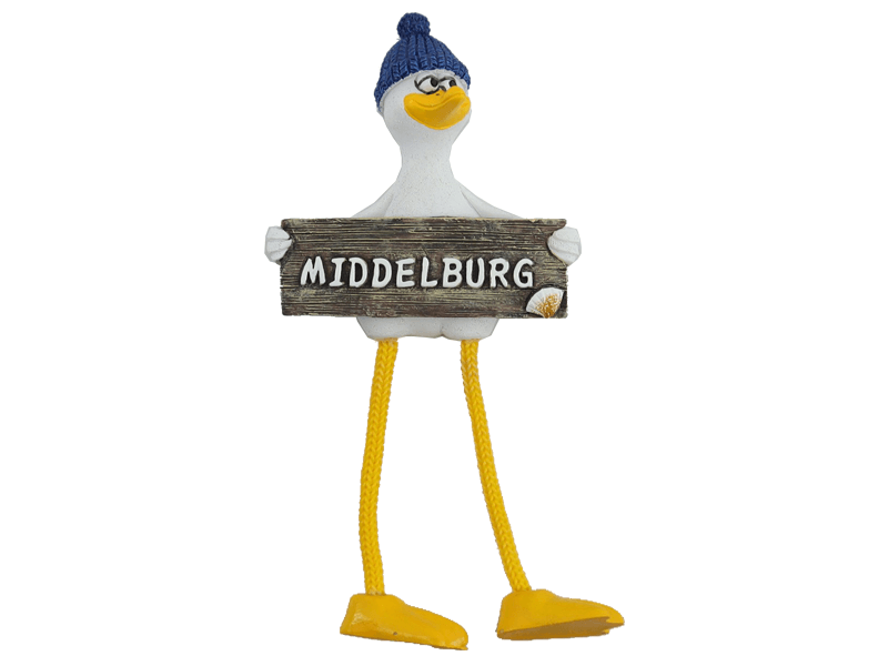 Komische meeuw magneet MIDDELBURG Komische meeuw magneet MIDDELBURG