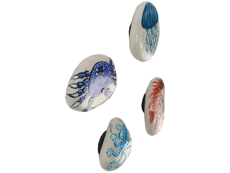 Magneet steen zeedieren 4ass. Magneet steen zeedieren 4ass.