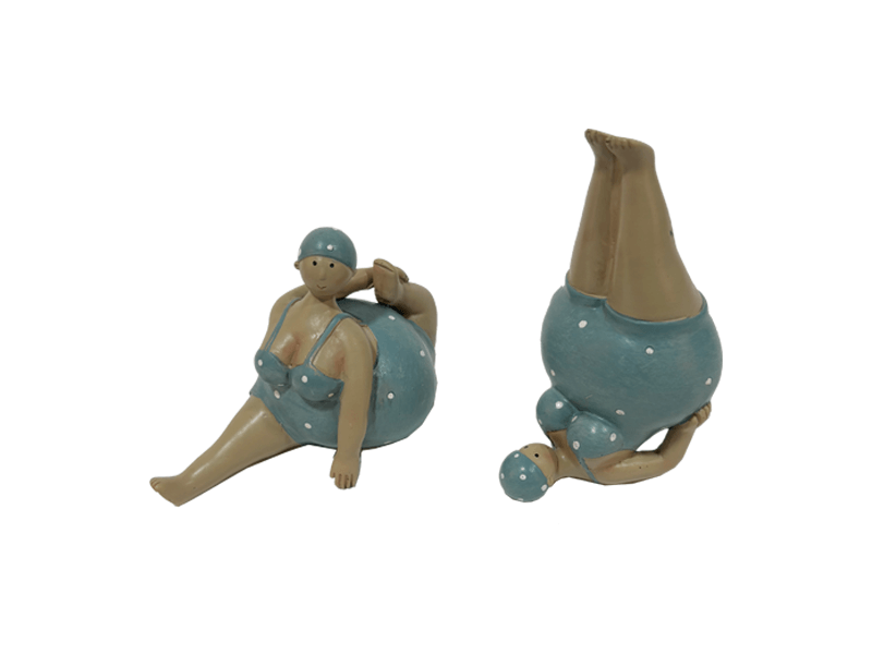 Funny lady 8cm lichtblauw 2ass