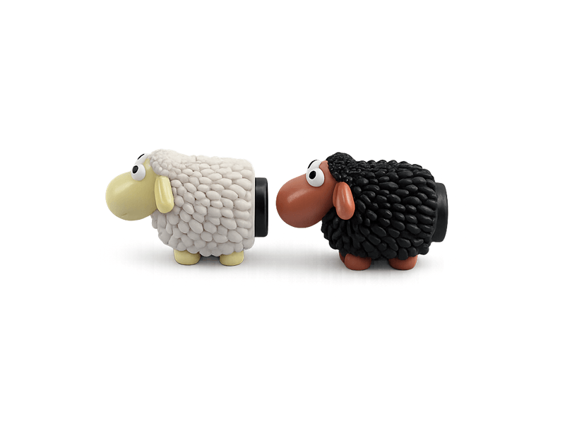 Magneet schaap zwart of wit, 2ass.