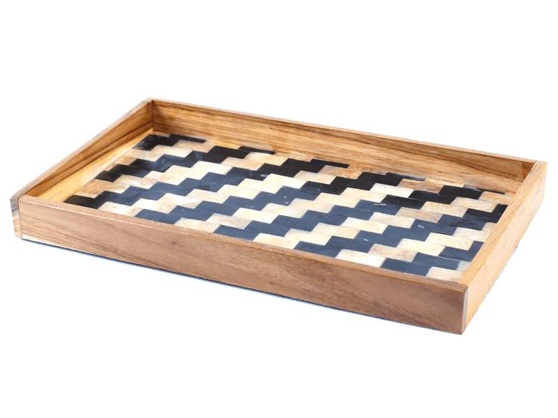 Presentatieblad zigzag zwart 28cm Presentatieblad zigzag zwart 28cm