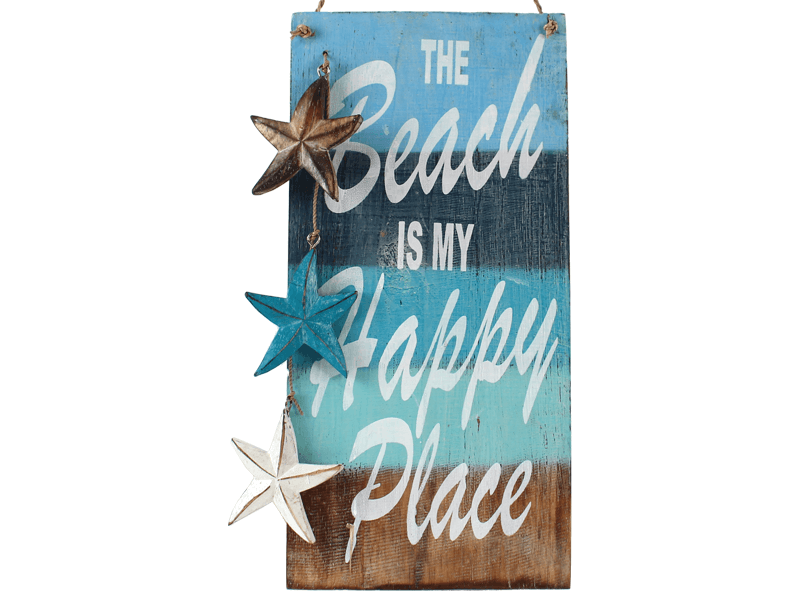 Tekstbord Happy Place sterren 40cm Tekstbord Happy Place sterren 40cm