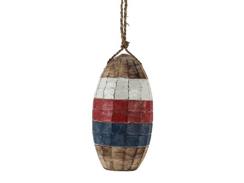 Hanger Boei hout wit rood bl. 24cm Hanger Boei hout wit rood bl. 24cm