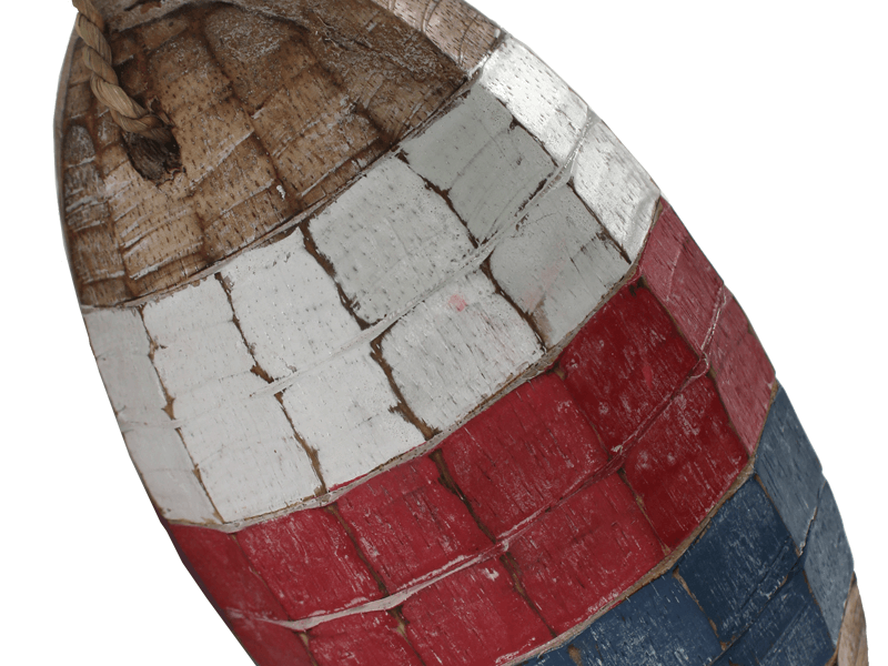 Hanger Boei hout wit rood bl. 24cm Hanger Boei hout wit rood bl. 24cm