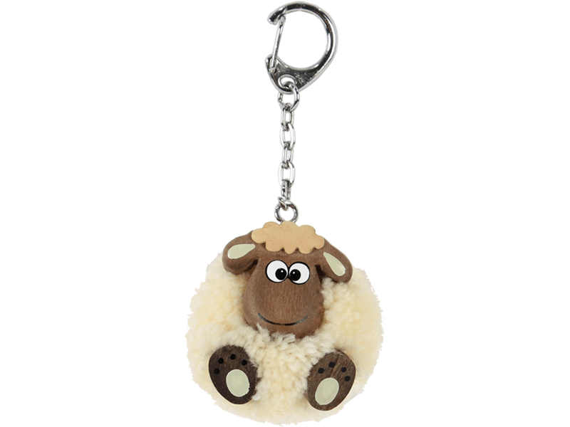 Pom pom sleutelhanger schaap grijs Pom pom sleutelhanger schaap grijs
