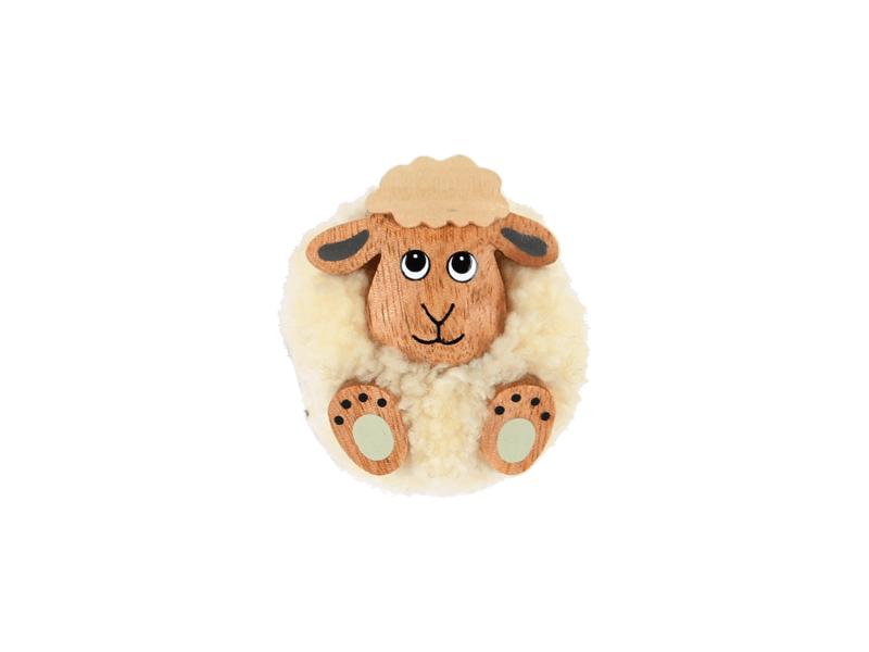 Pom pom magneet schaap beige Pom pom magneet schaap beige