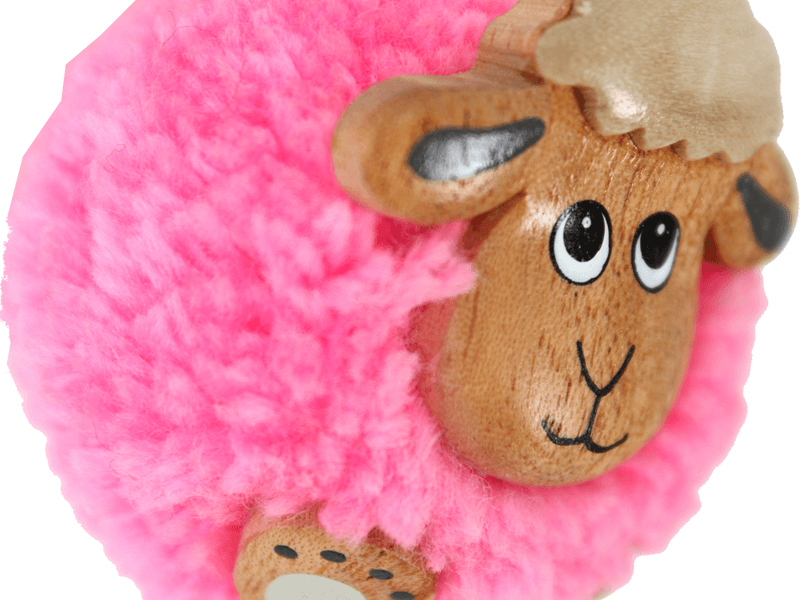 Pom pom magneet schaap roze Pom pom magneet schaap roze