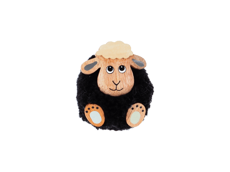 Pom pom magneet schaap zwart Pom pom magneet schaap zwart