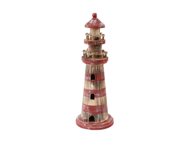 Lighthouse Red/white washed 34cm Lighthouse Red/white washed 34cm