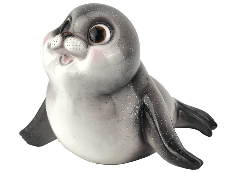 Zeehond grijs, hoogte 20,5cm