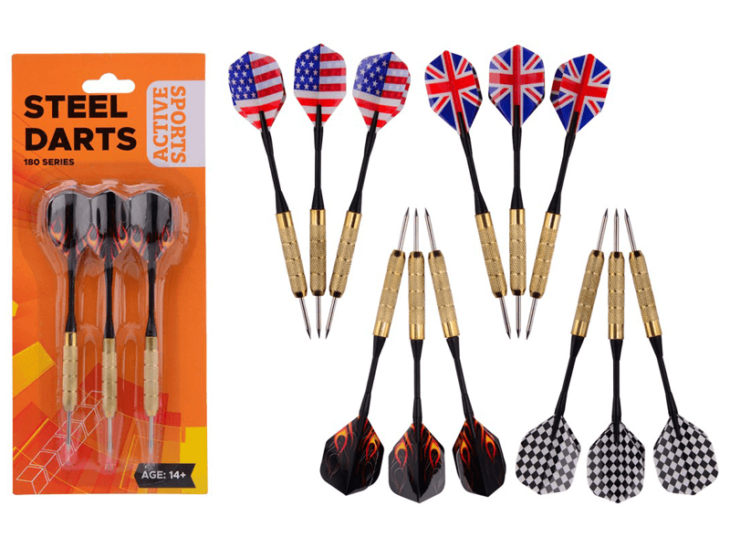 20256 3 darts 15 gr. op kaart 4ass.