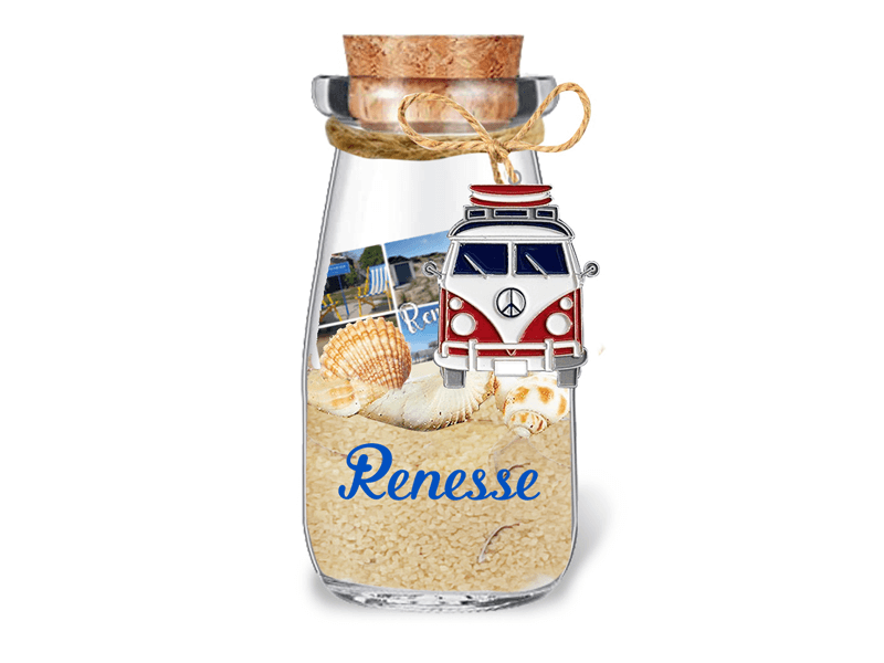 Flesje met zand en bedel RENESSE Flesje met zand en bedel RENESSE