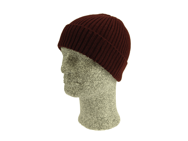 Beanie brede rib Bordeaux Beanie brede rib Bordeaux