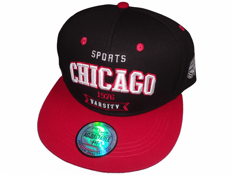 Flat visor cap rood/zwart Chicago Flat visor cap rood/zwart Chicago