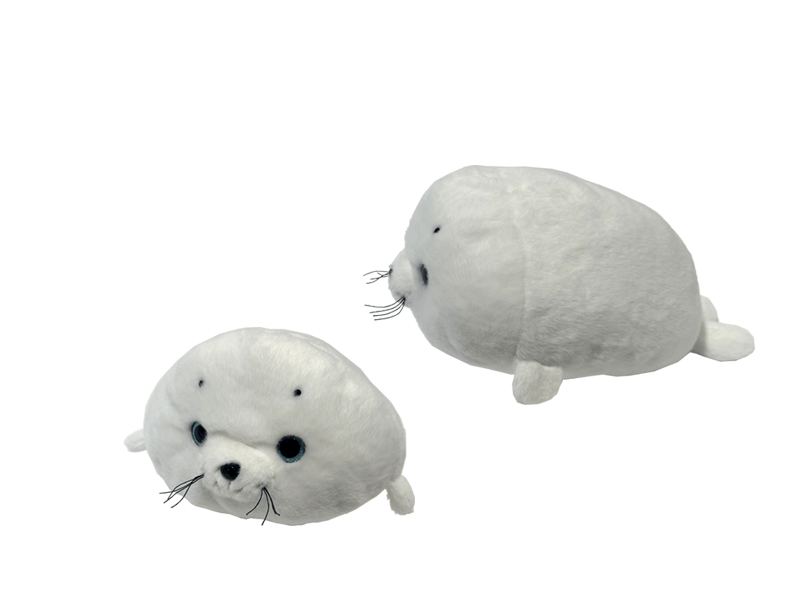 Pluche zeehond wit 14cm
