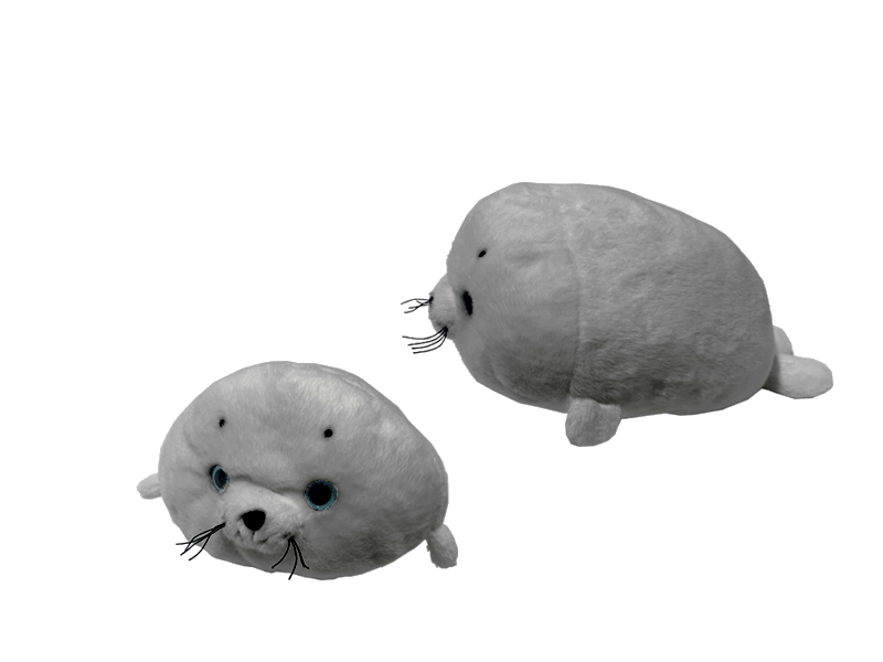 Pluche zeehond grijs 14cm