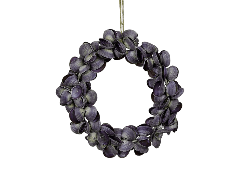 Schelpen krans purple caycay 15cm