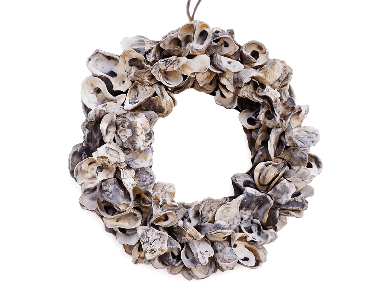 Schelpen deco krans Oesters 25cm