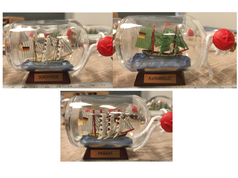 Boot in fles 9,2cm - 3 modellen