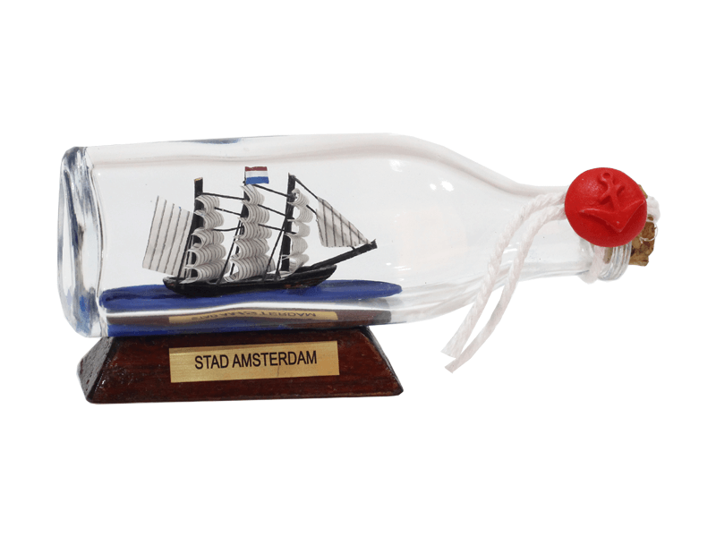  Boot in fles Stad Amsterdam 12cm