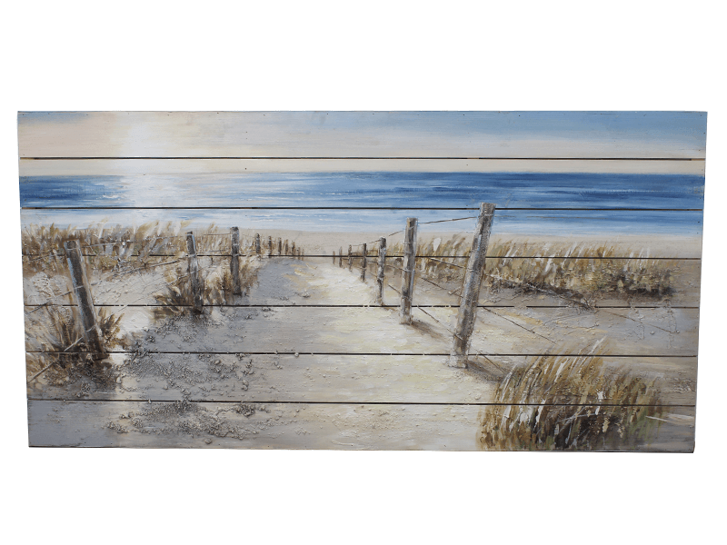 Schilderij op hout strandovergang Schilderij op hout strandovergang