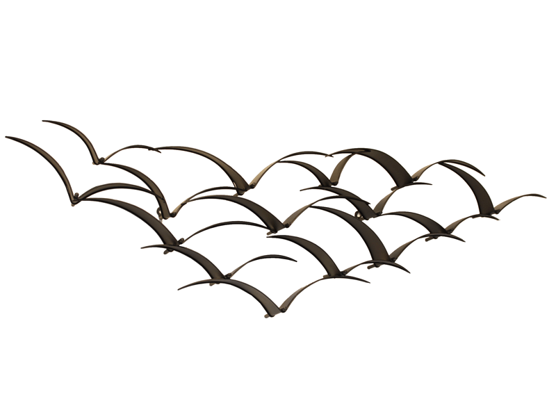 Essaim d'oiseaux métalliques Essaim d'oiseaux métalliques