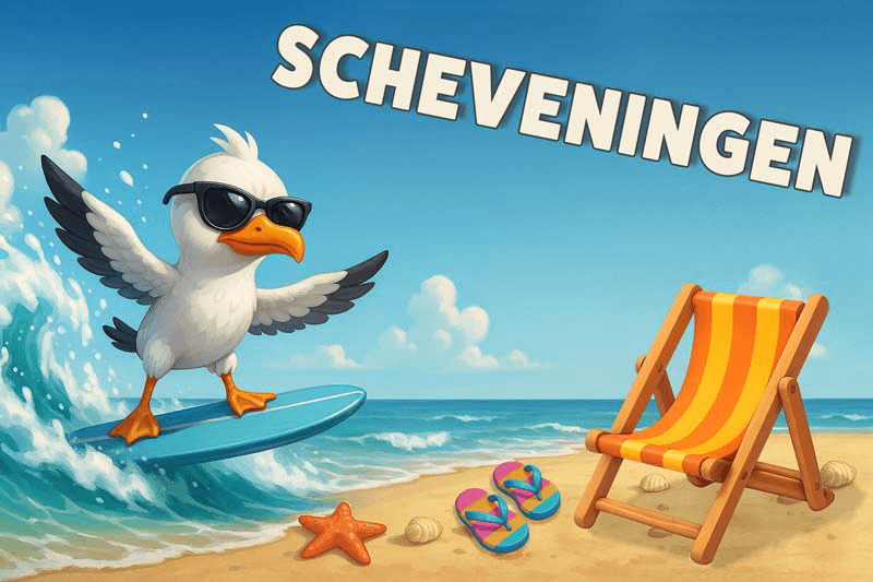 Magneet Surfmeeuw SCHEVENINGEN