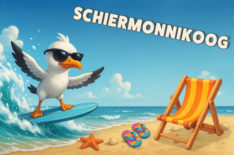 Magneet Surfmeeuw SCHIERMONNIKOOG